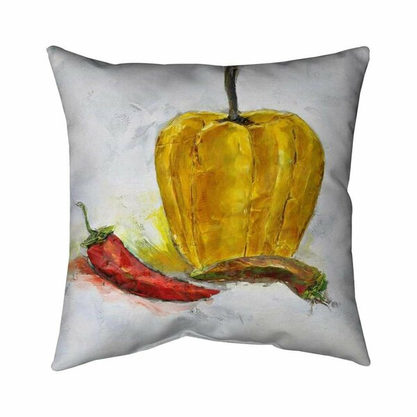 Fondo 26 x 26 in. Peppers-Double Sided Print Indoor Pillow FO2774654